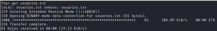 Descarga de usuarios.txt vía FTP